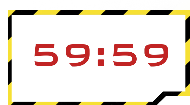 Contador con 59 minutos y 59 segundos